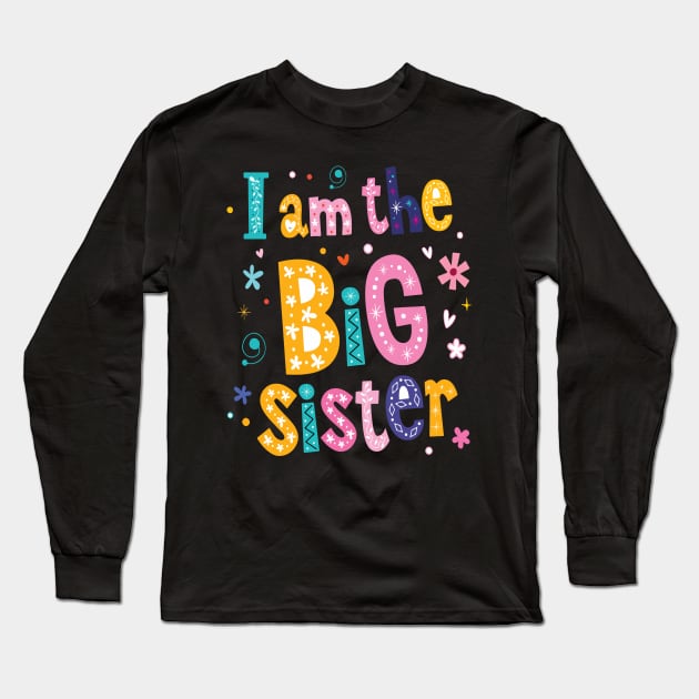 Big Sister christmas 2023 Long Sleeve T-Shirt by Work Memes